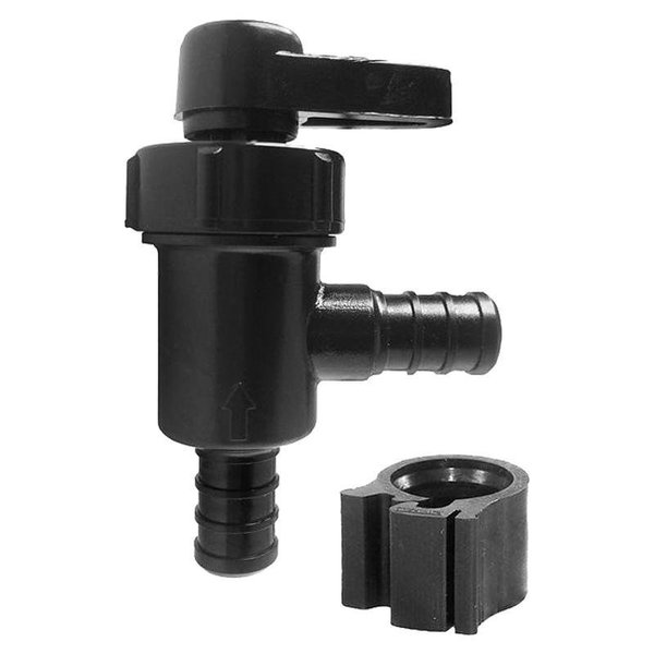 Flair-It Stop Valve, 12 x 12 in Connection, 100 psi Pressure, Polysulfone Body 30884